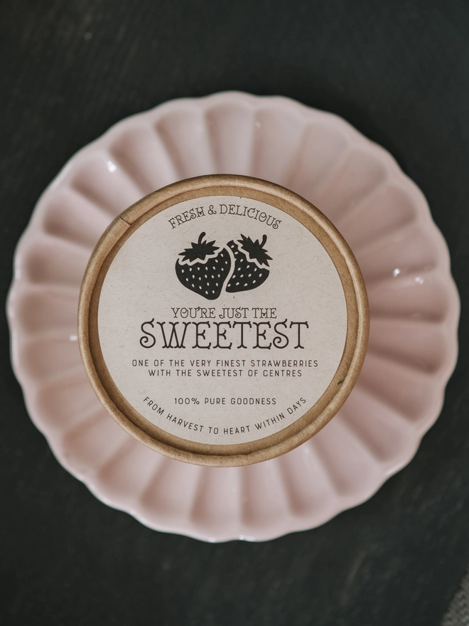 packaging of wooden strawberry