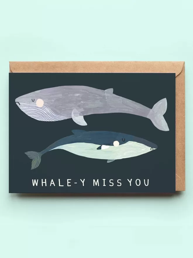 Miss You Whale Card