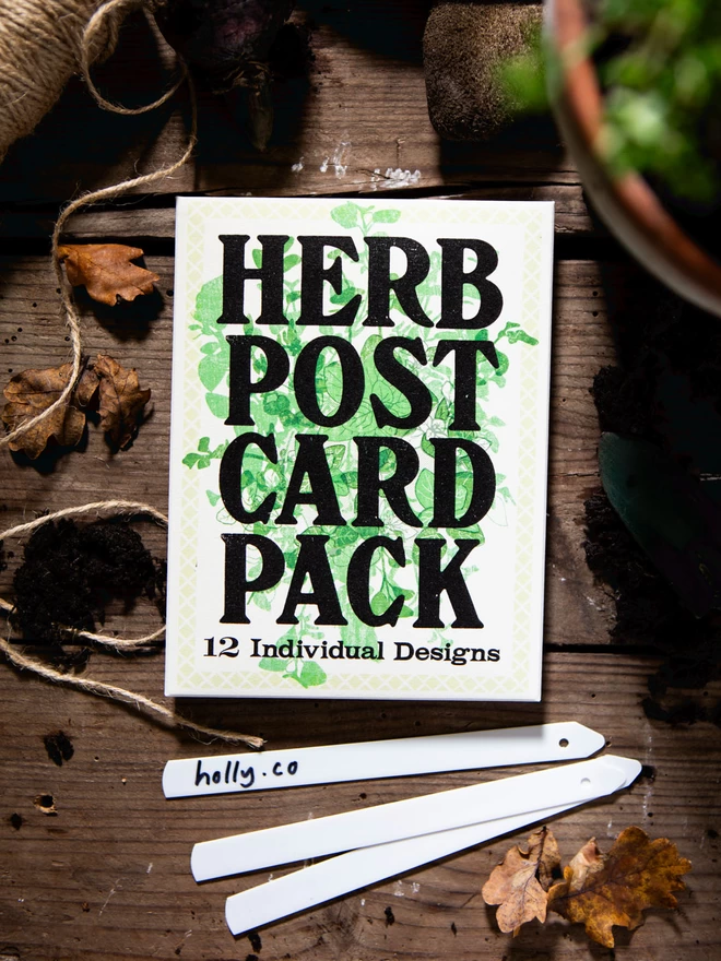 Herb Postcard Pack Front of box with cover illustration