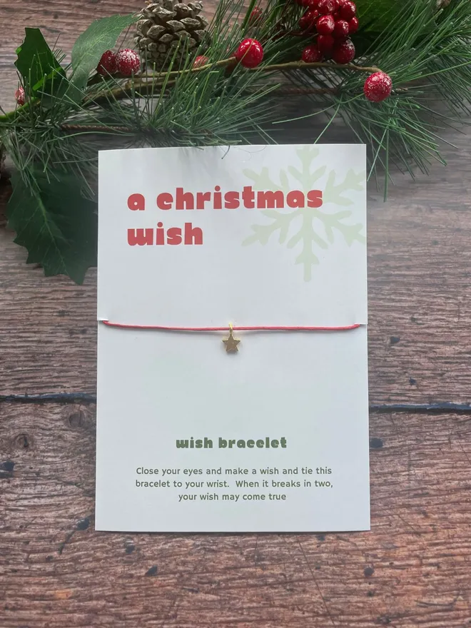 Christmas wish bracelet