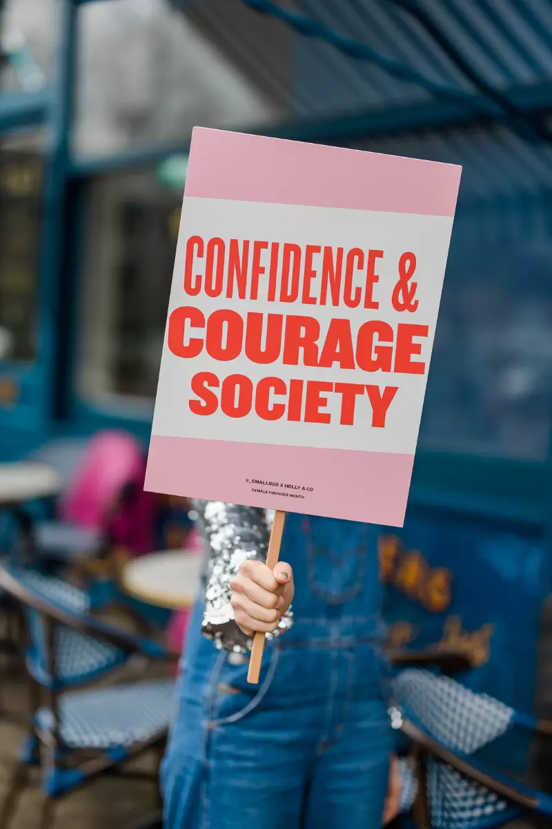Confidence & Courage Society banner.