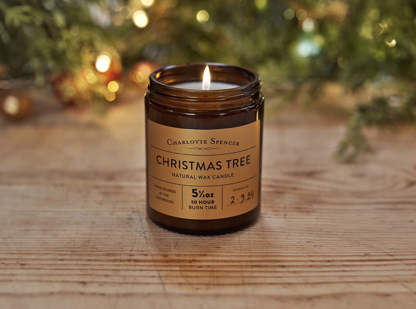 Christmas tree candle