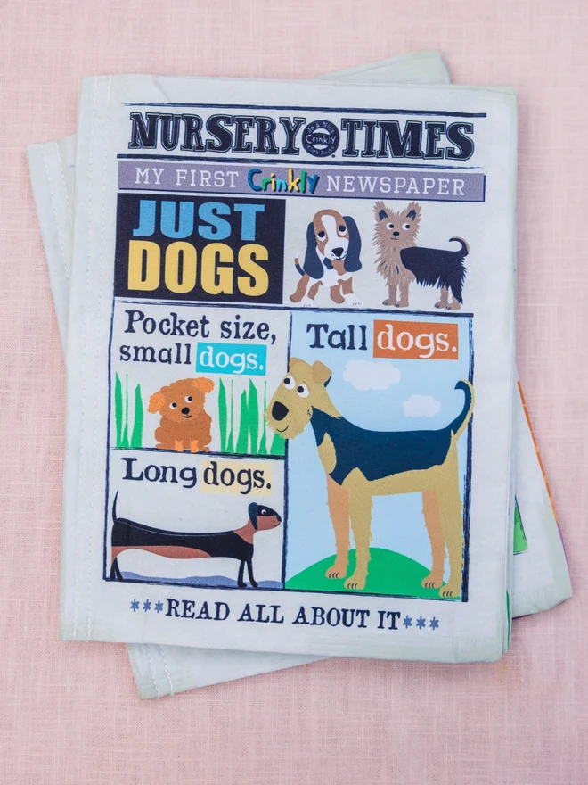 Just Dogs Crinkly Cloth Newspaper