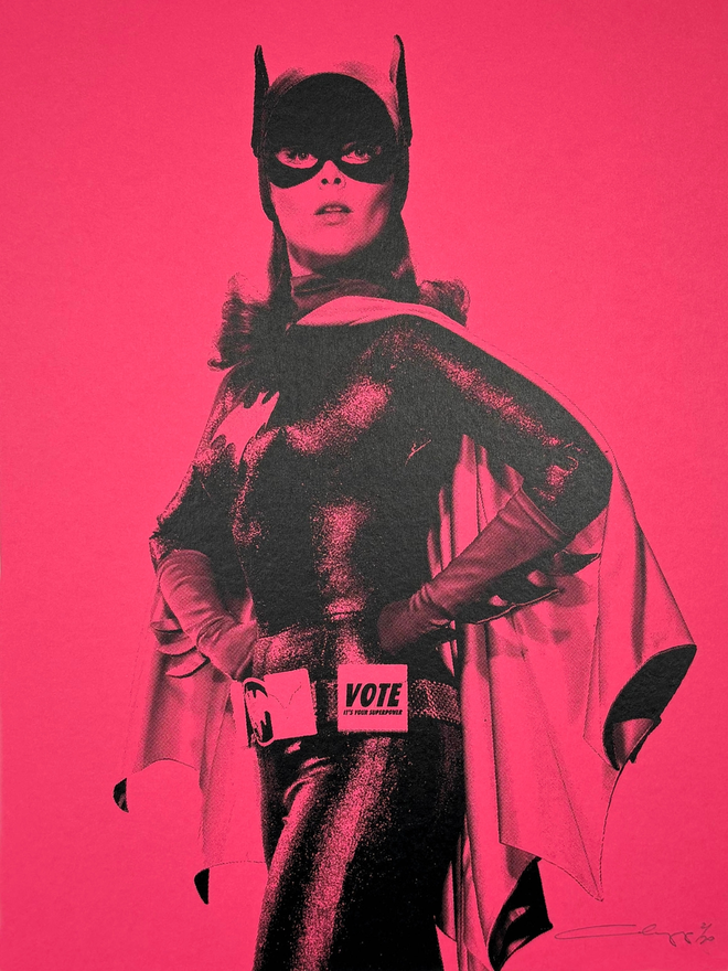 hotpink batgirl vote print