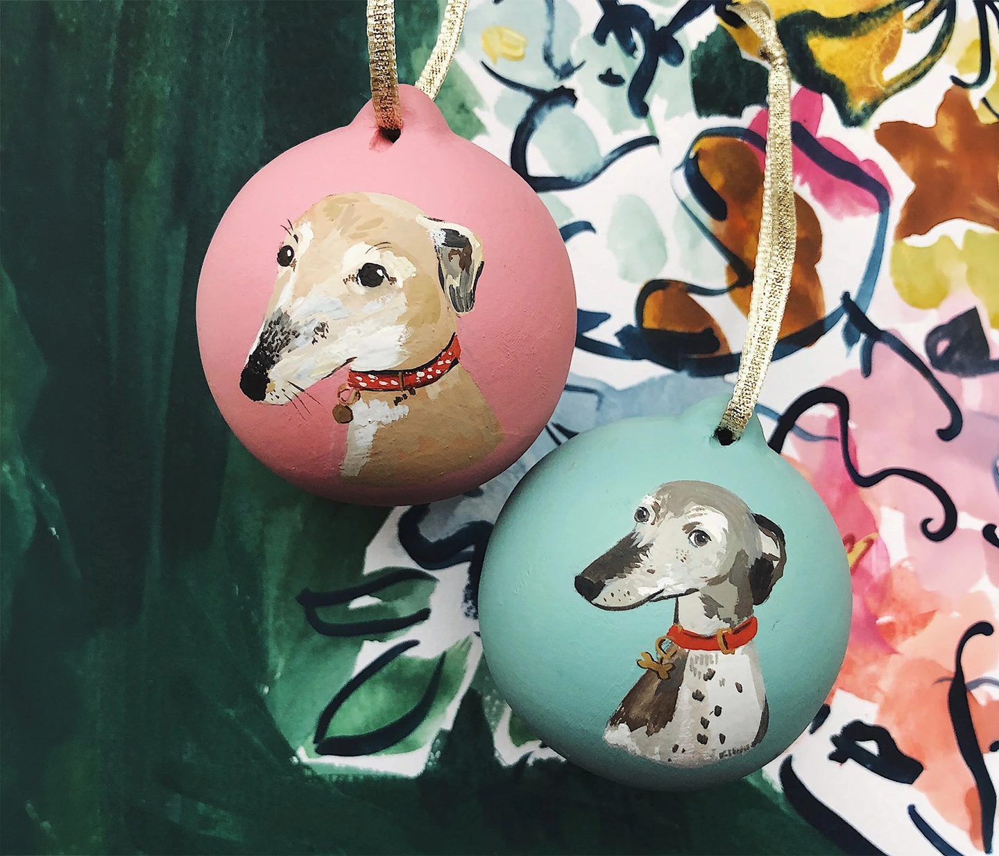 Hand-painted personalised pet bauble