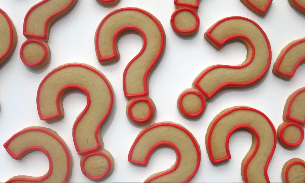 Question mark biscuits
