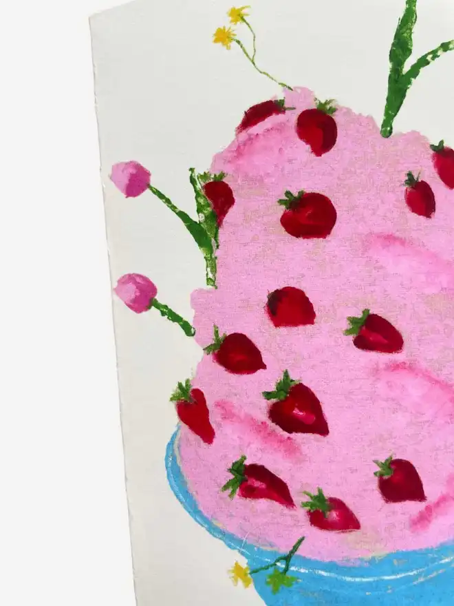 Pink Cake Birthday Card