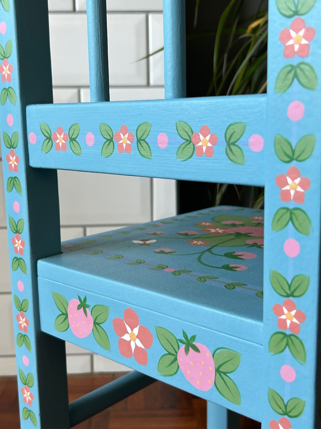 Child's Wooden Hand Painted Chair - Strawberries