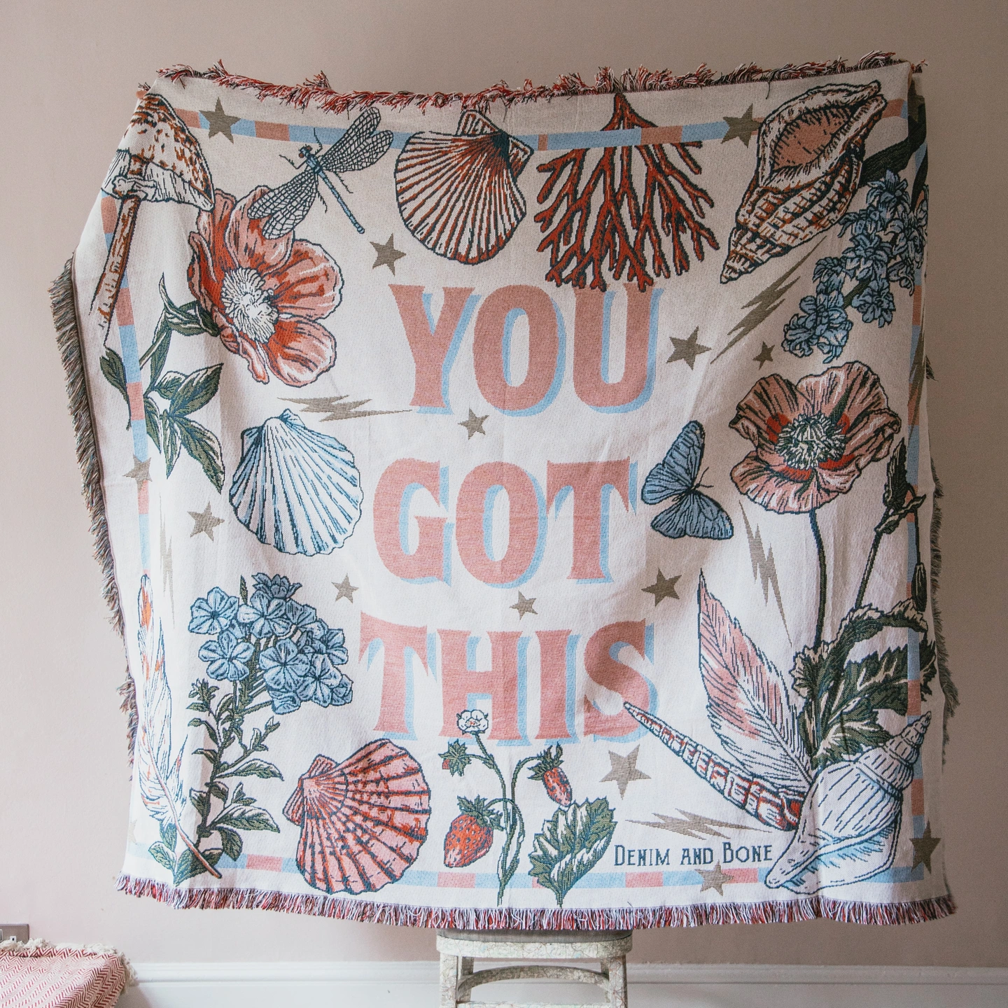 You got this woven throw
