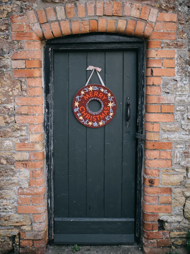 Merry Christmas frost wreath