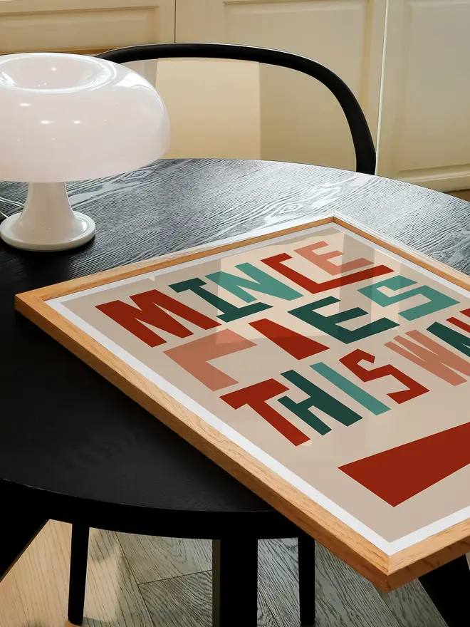 'Mince Pies This Way' Christmas Art Print