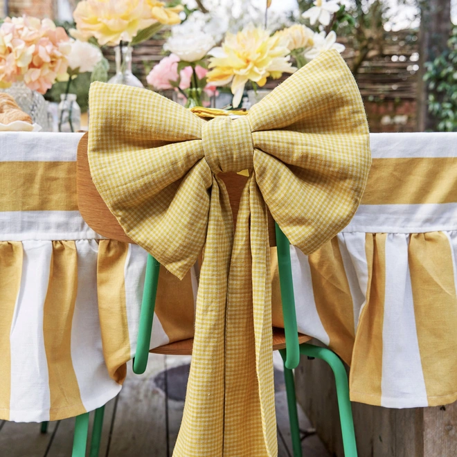Bright yellow bow