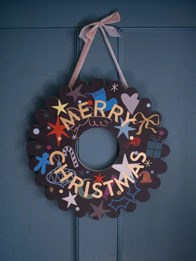 Merry Christmas wreath