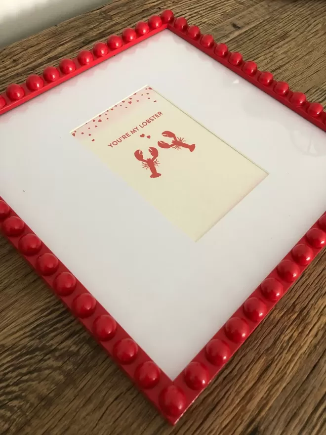 Red 'Valentina' Bobbin Photo Frame