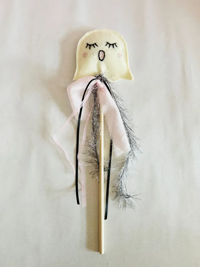 Ghost wand felt wand felt ghost wand embroidered wand embroidered Halloween Halloween fancy dress