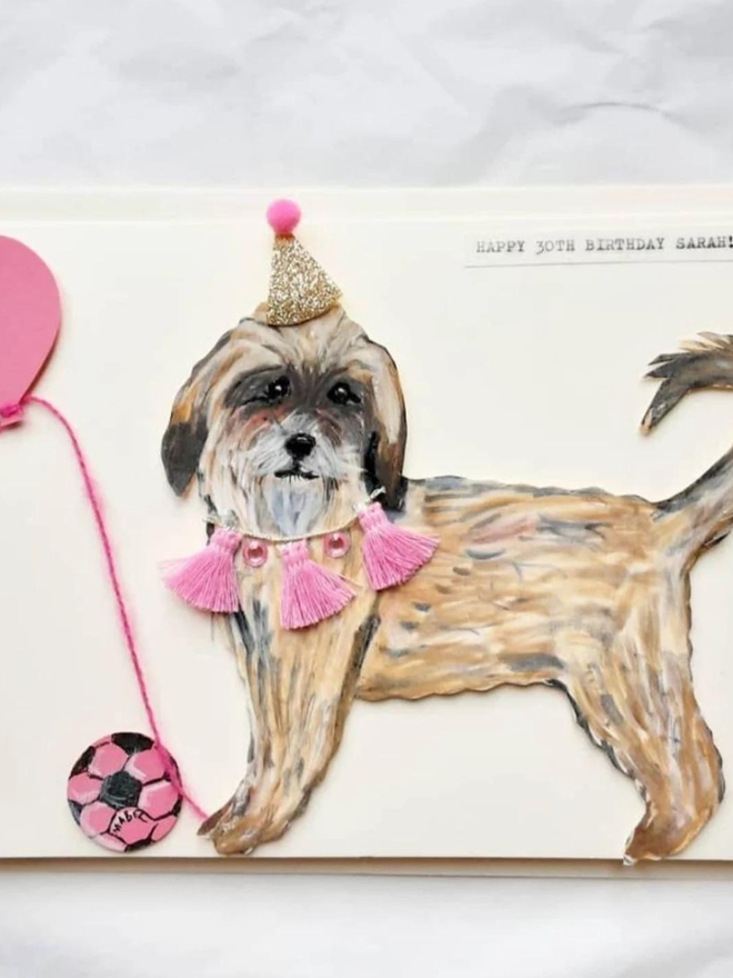 personalised dog birthday card