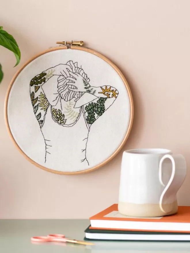 Stitch Happy Botanical tattoos Embroidery Kit