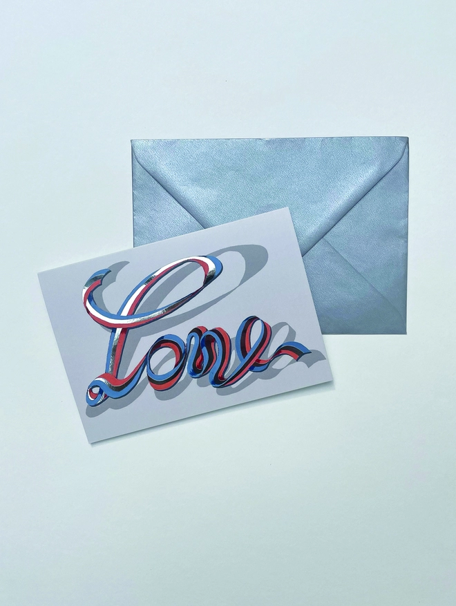 LOVE ribbon and envelope