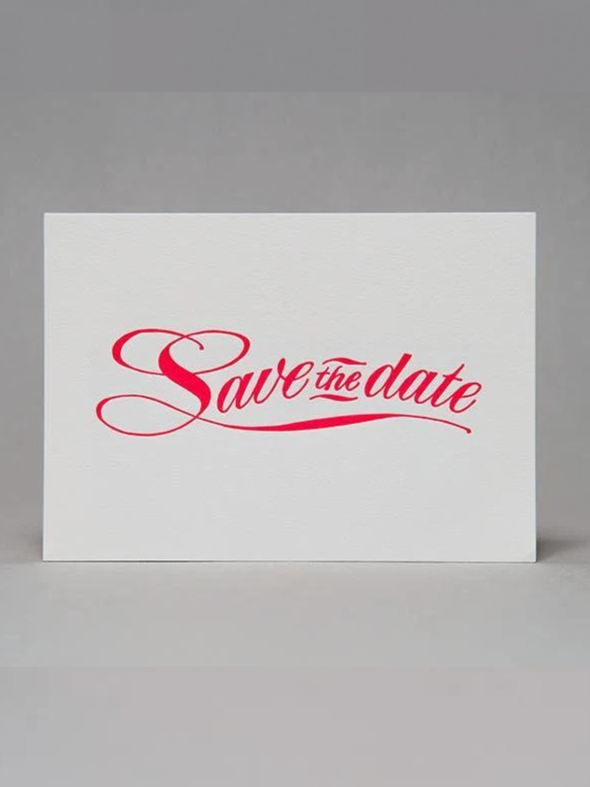 Save The Date Letterpress Invites 