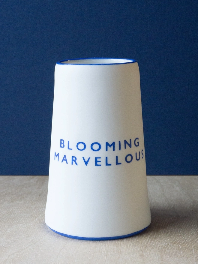 'Blooming Marvellous' Blue Flower Pot