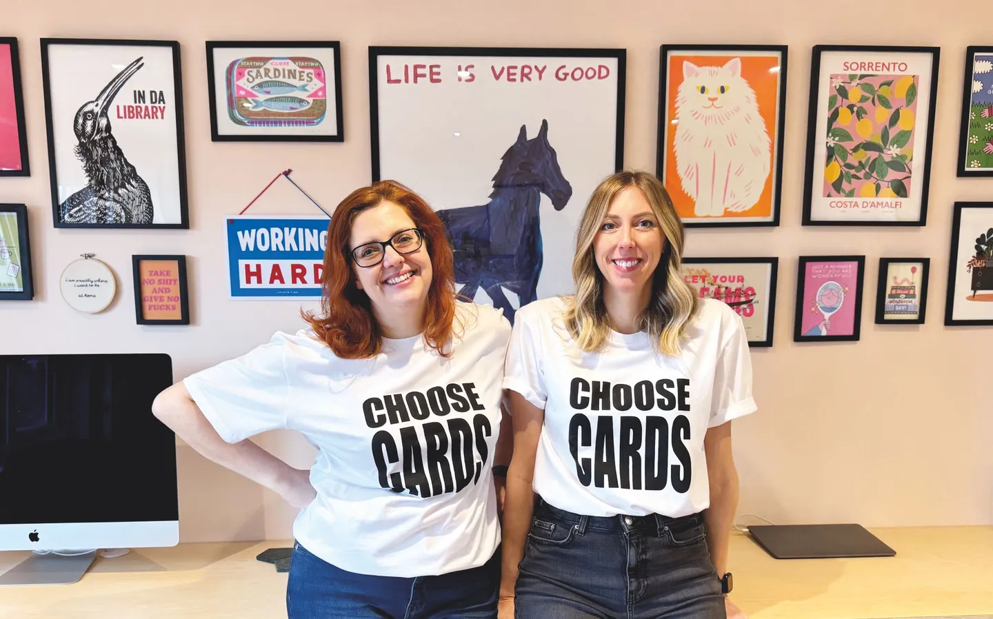 Sarah & Kel in the office