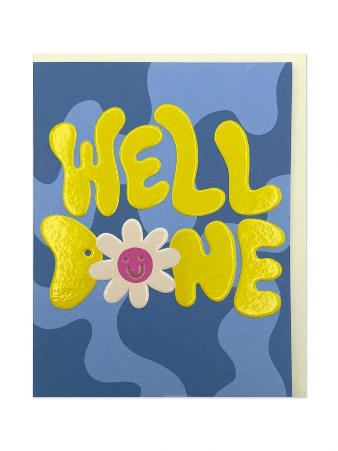 Colourful Mini ‘Well Done’ Card Fun 70’s Inspired Lettering | Raspberry Blossom
