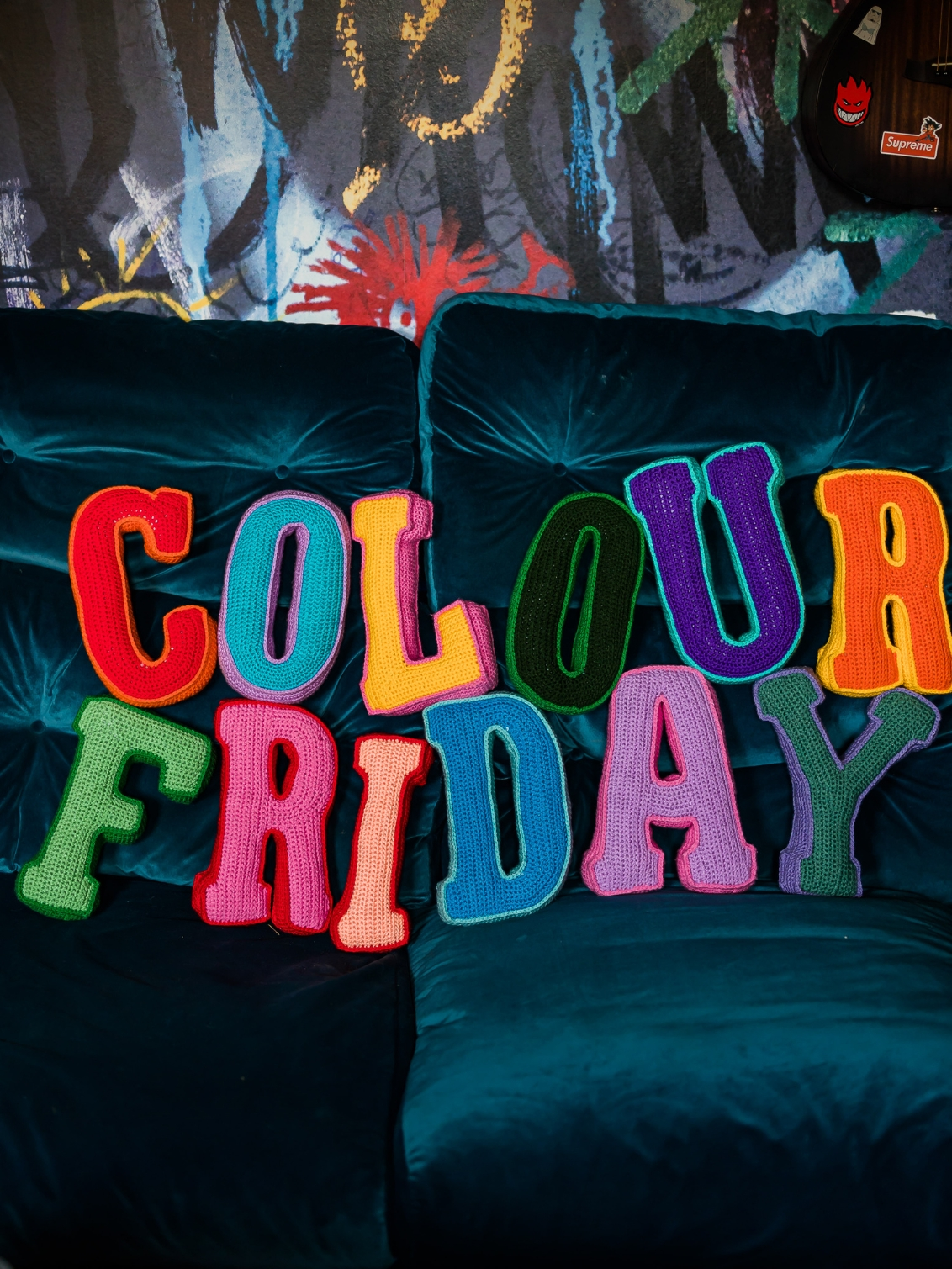 Colour Friday Crochet Letters