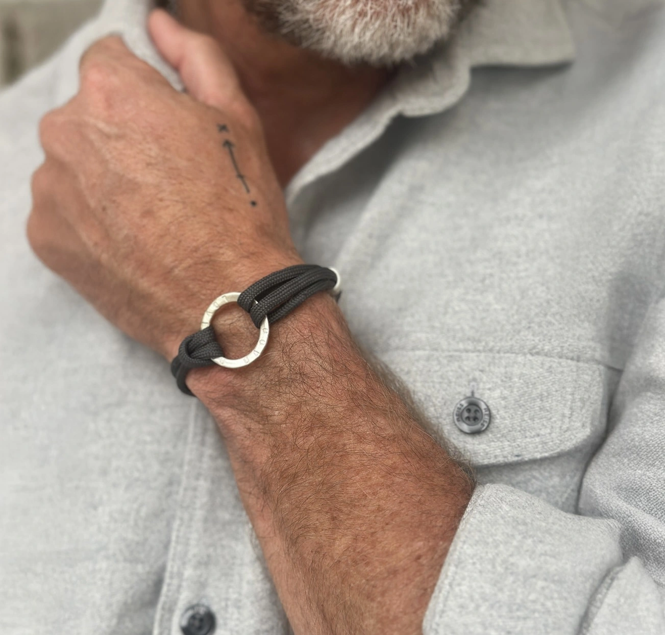 Infinity men's rope personalised bracelet