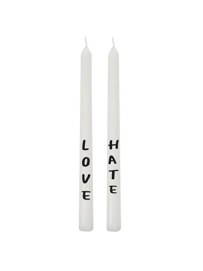 LOVE HATE CANDLE 2PK