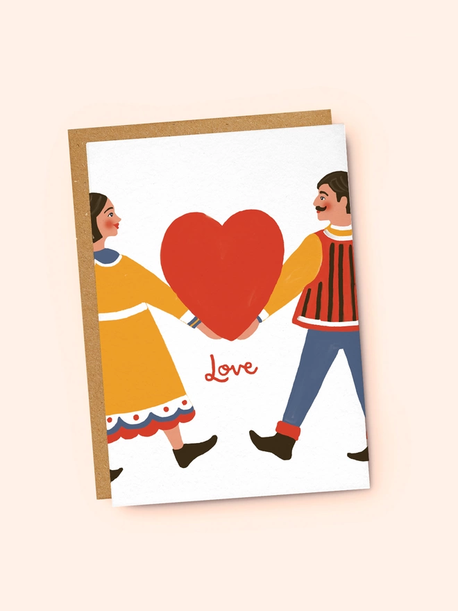 Couple Love Heart Card