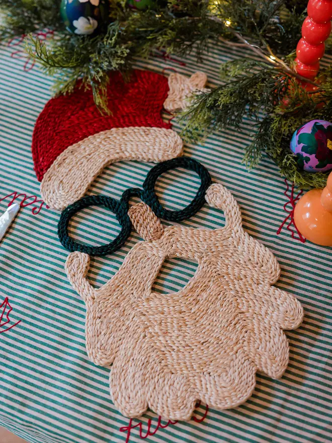 Santa Christmas Jute placemat