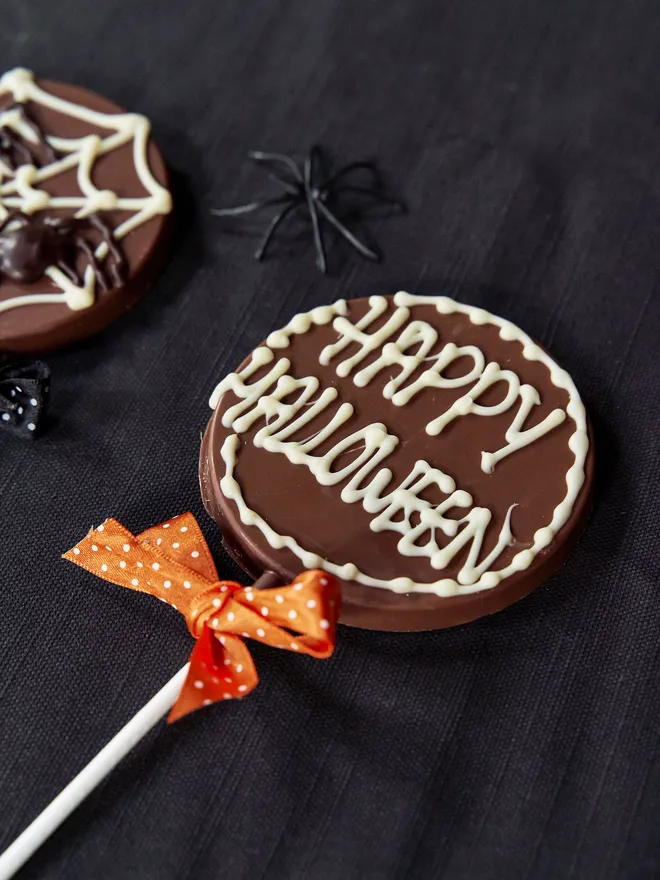 Happy Halloween chocolate lollipop