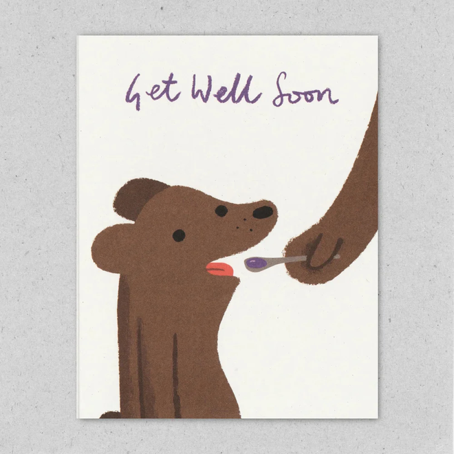 Brave bear get well soon card