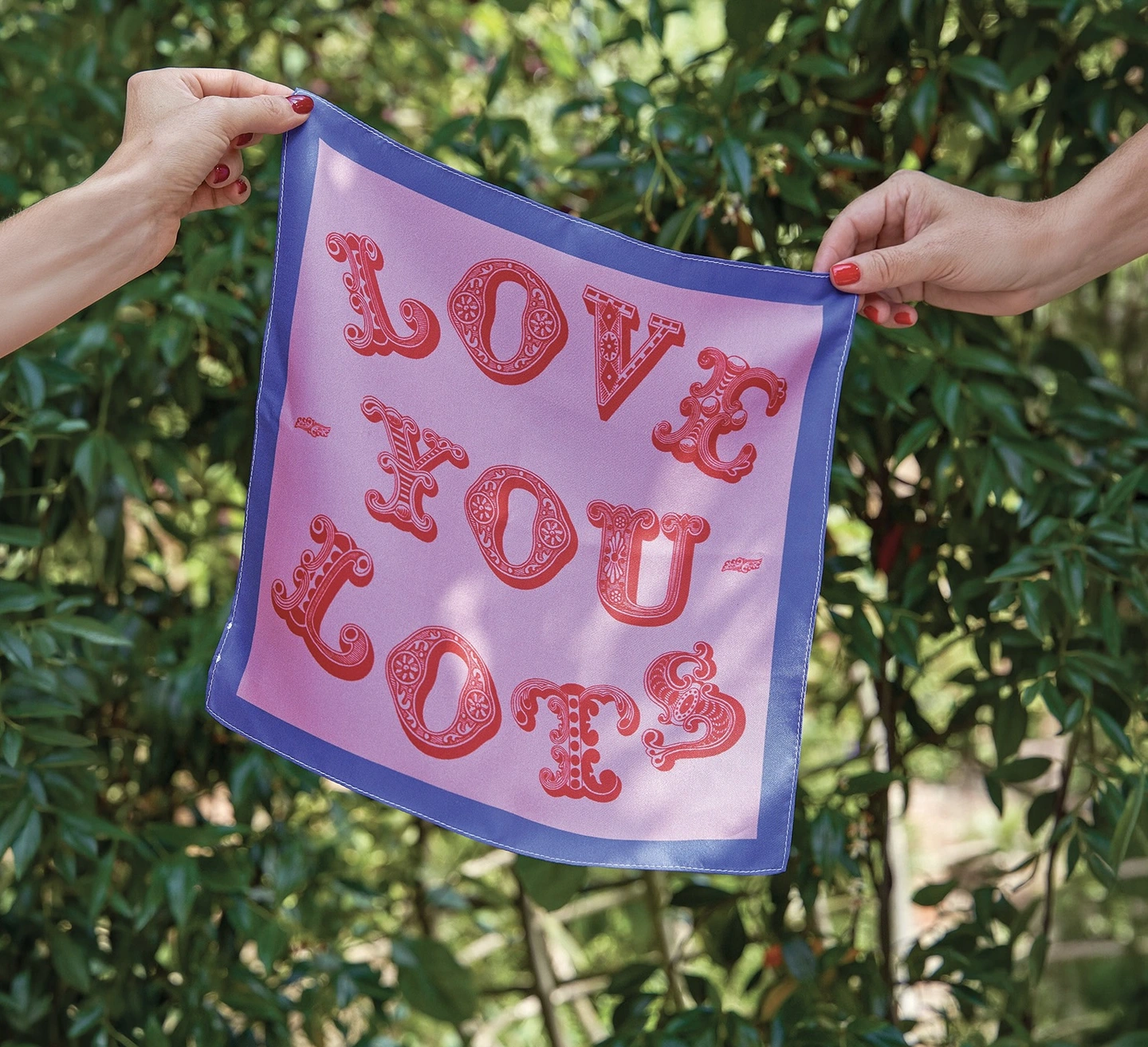 Love you lots silk pocket handkerchief