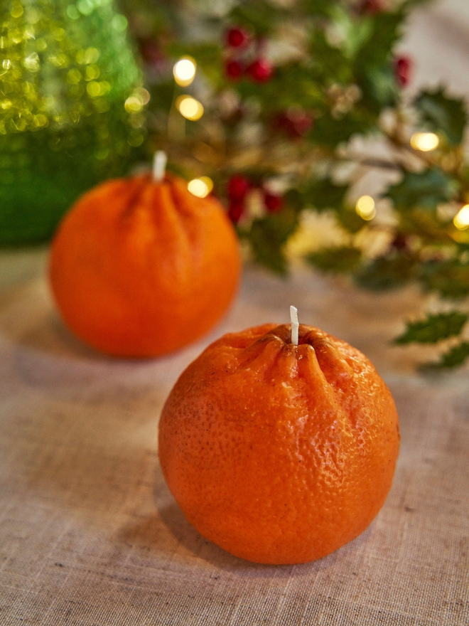 Oranges Christmas Candle