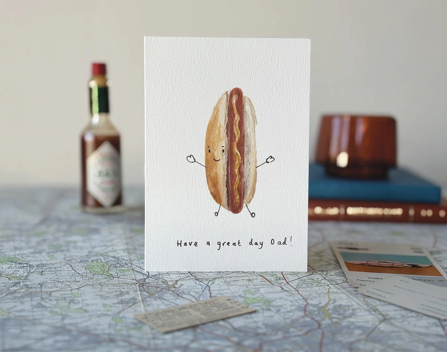 Have a great day hot dog Father's Day card