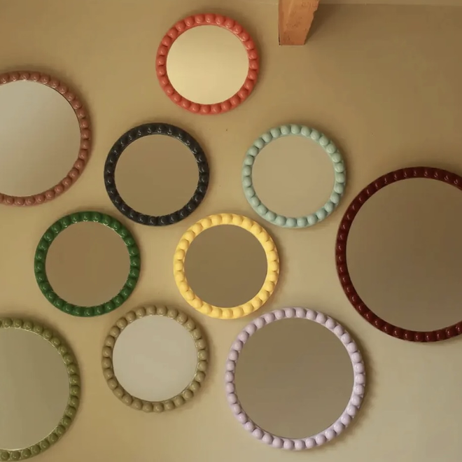 Bobbin colourful circular mirrors