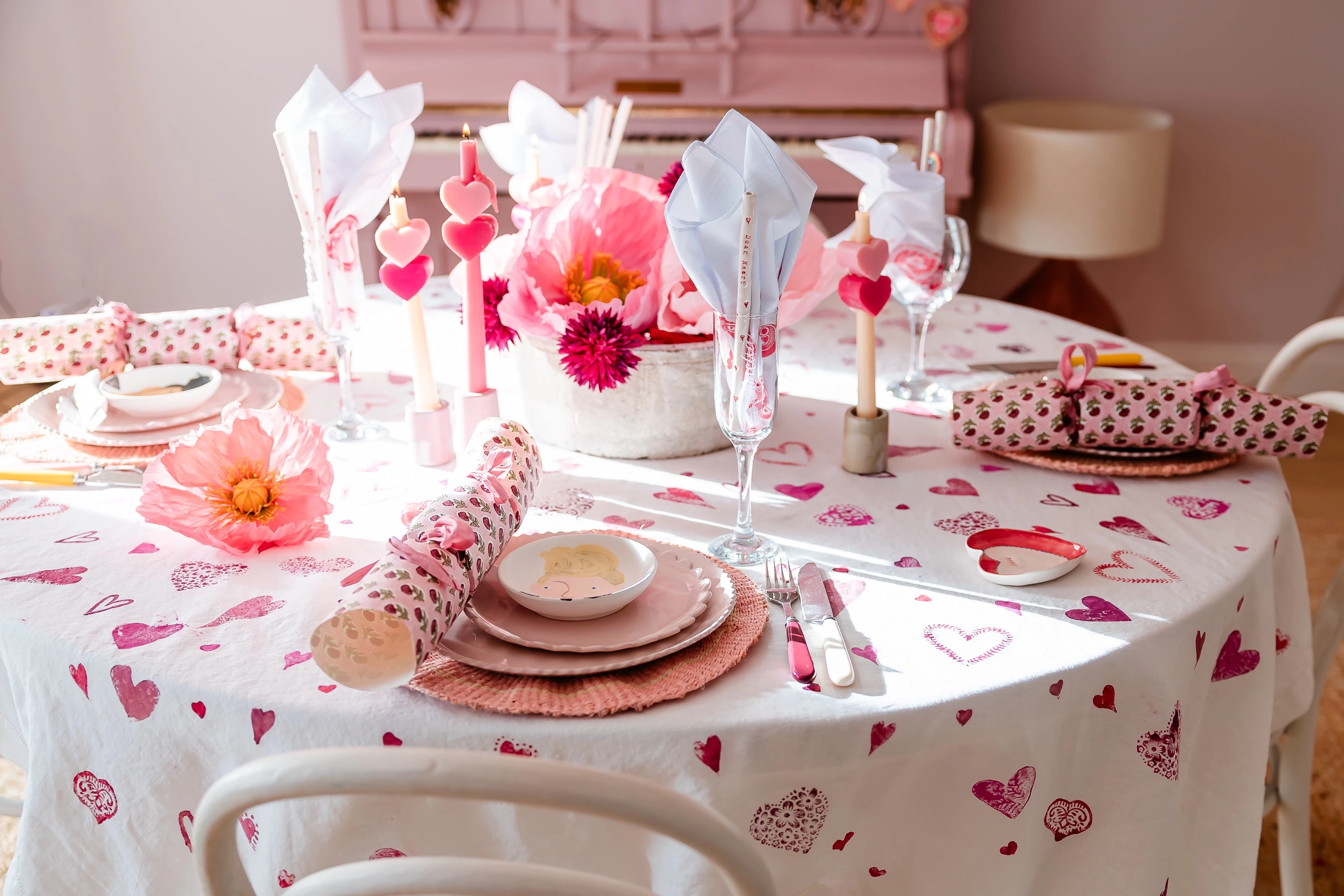 Valentine's Day table settings