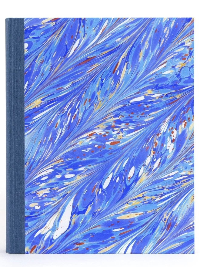 Marbled Photo Album - Blue, Gold & Copper