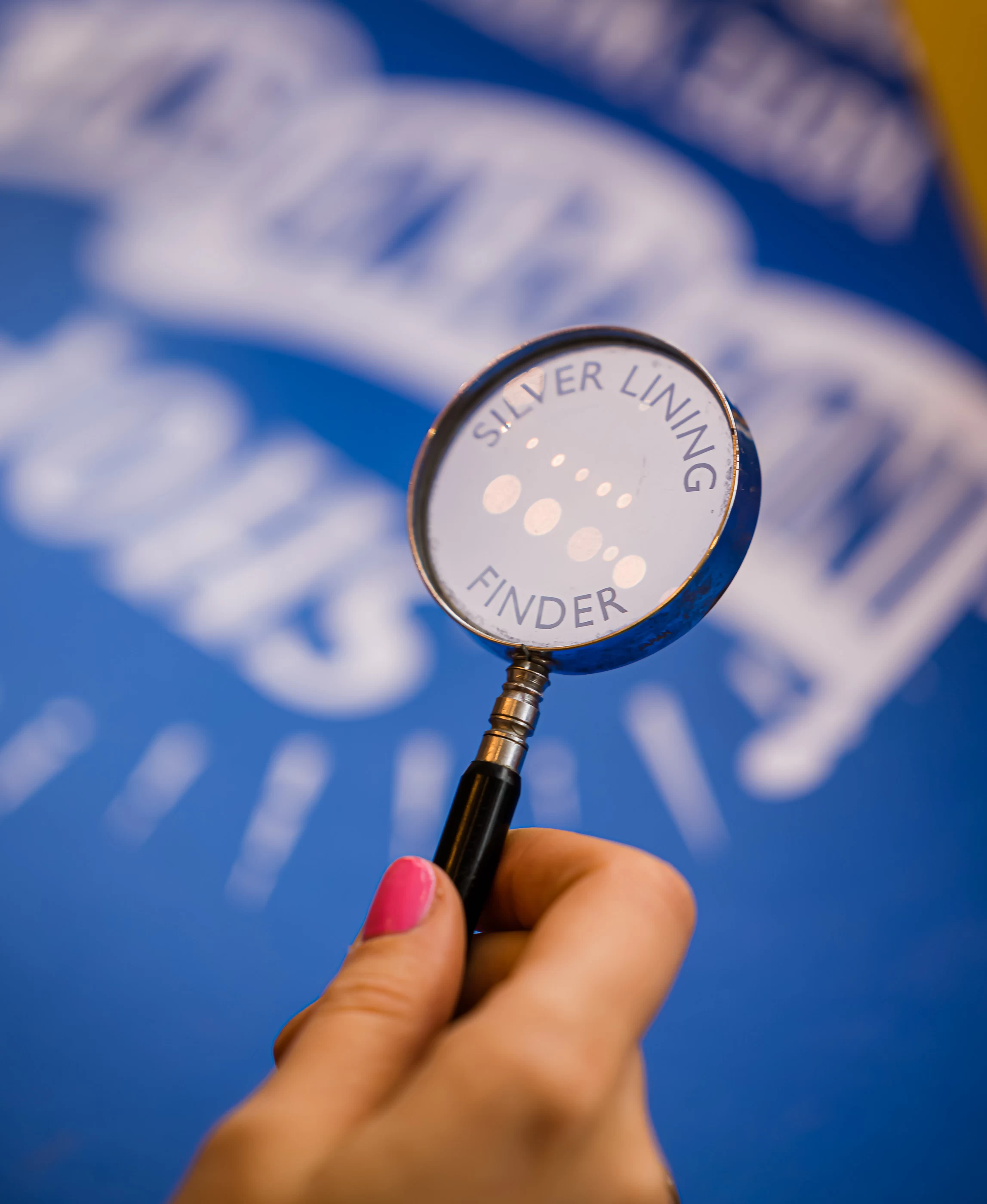 Magnifying glass with engraving silver lining finder 