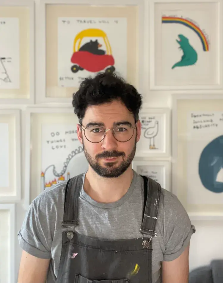 billy softly smiling into camera