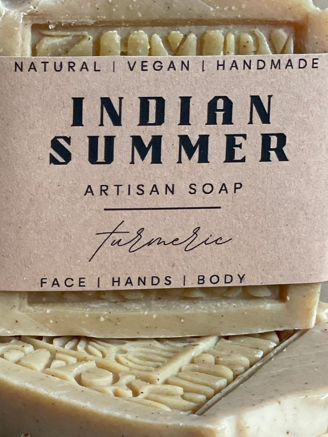 handmade vegan Indian summer scented soap bar