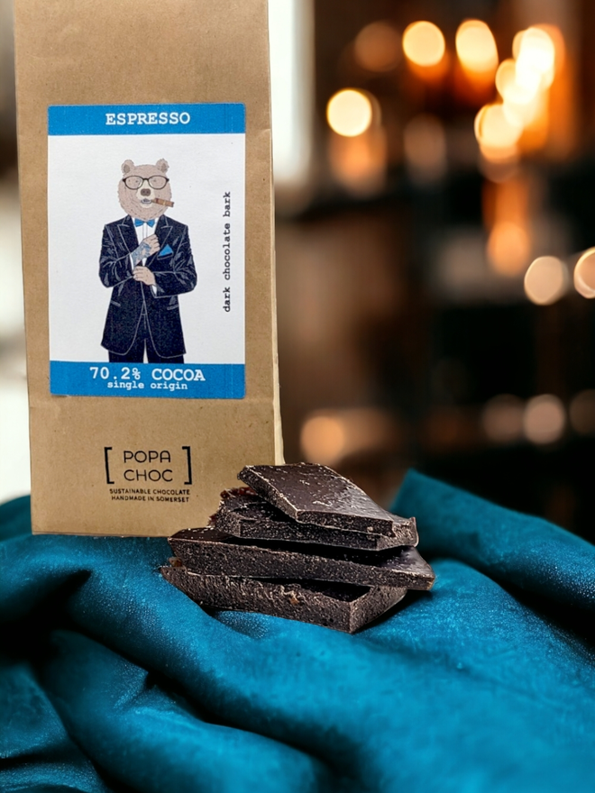 Espresso single origin chocolate bark