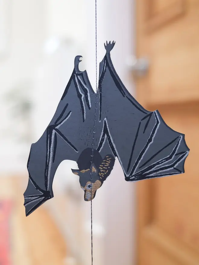 bat screen print halloween decoration