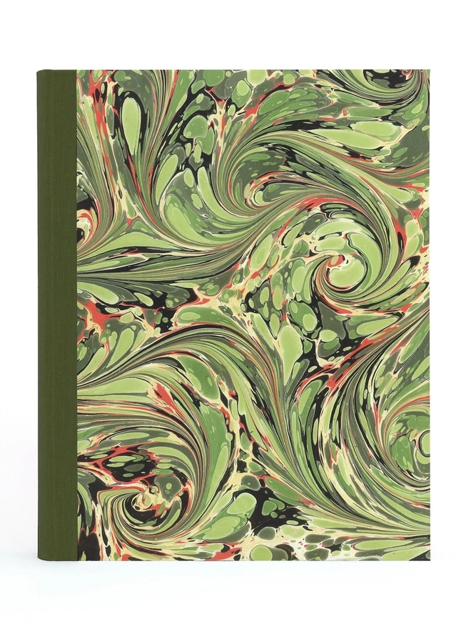 Marbled Photo Album - Green, Gold & Pink