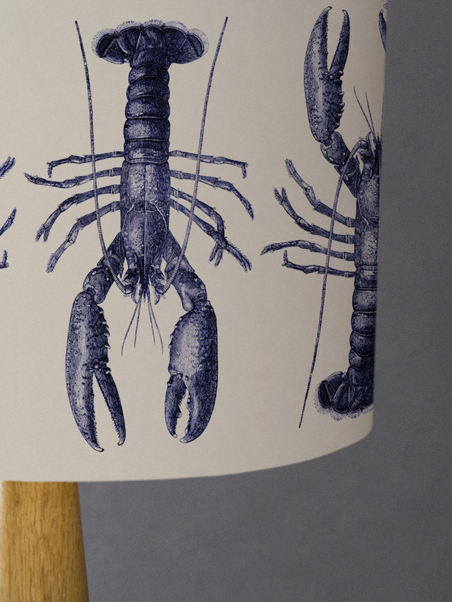 Mountain and Molehill – Blue Lobster Lampshade detail