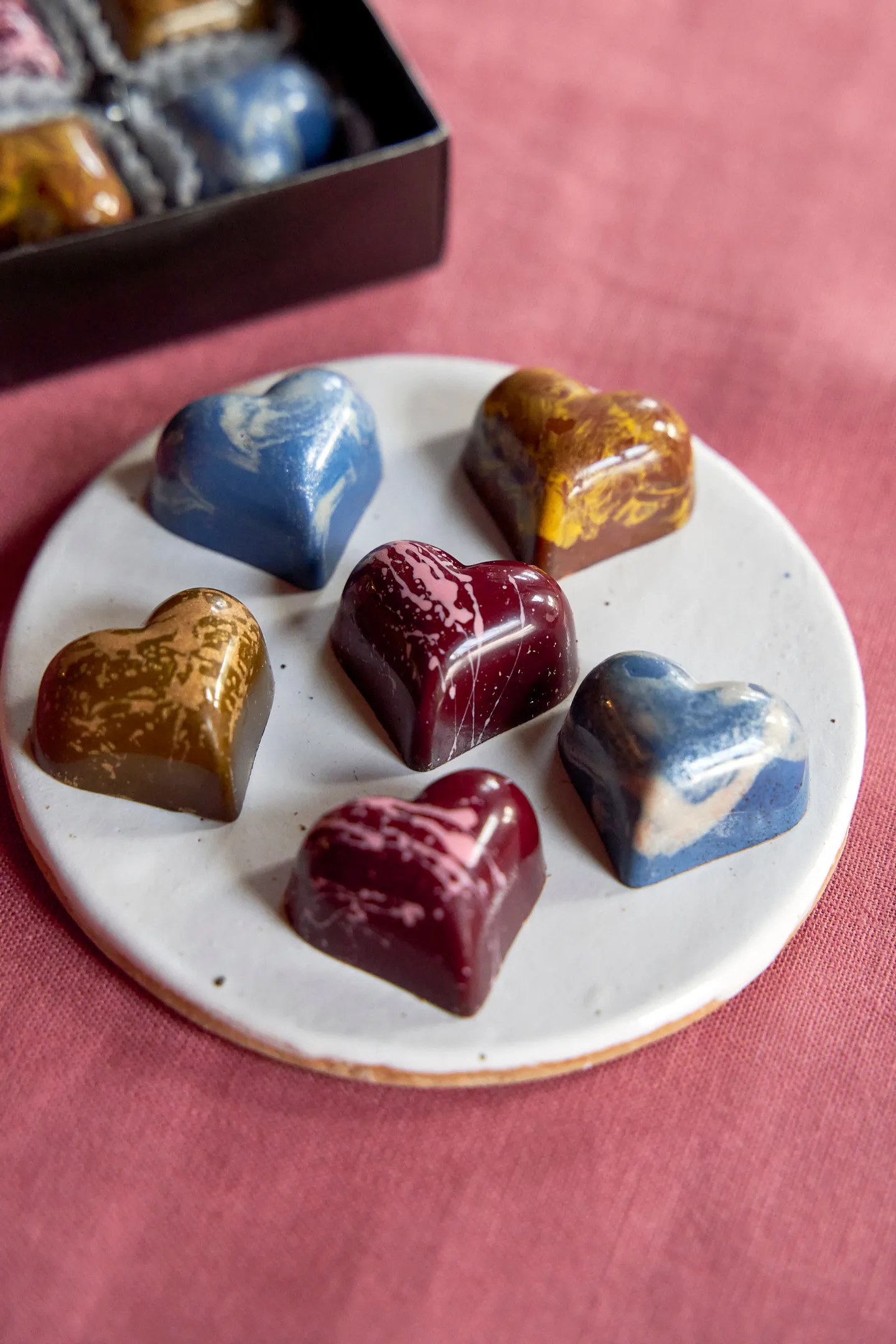 Heart chocolates