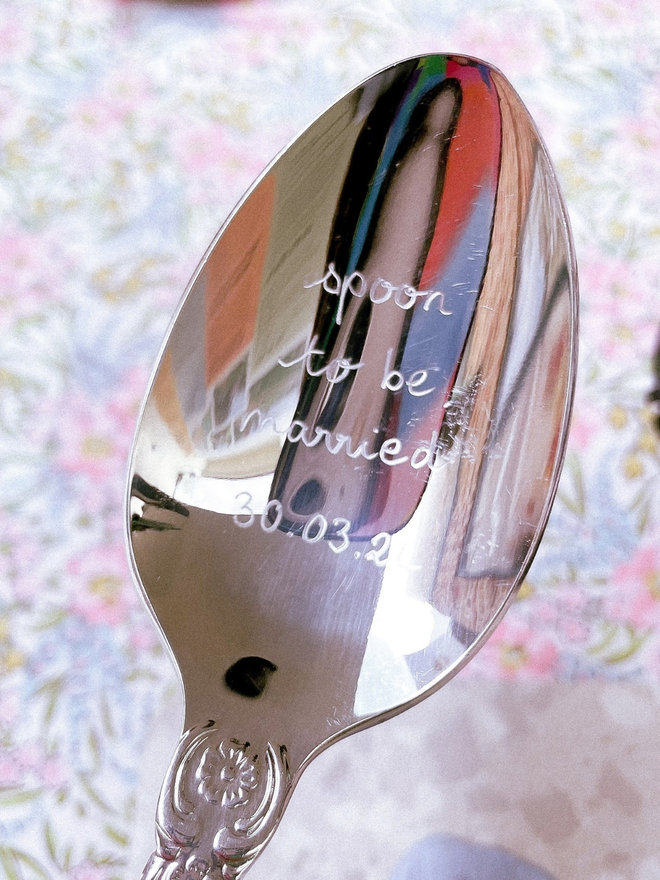 vintage engraved spoon