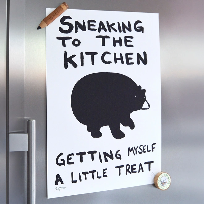 Sneaking into the kitchen to get myself a little treat artwork