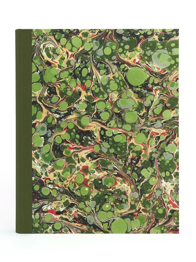 Marbled Photo Album - Green, Gold & Pink